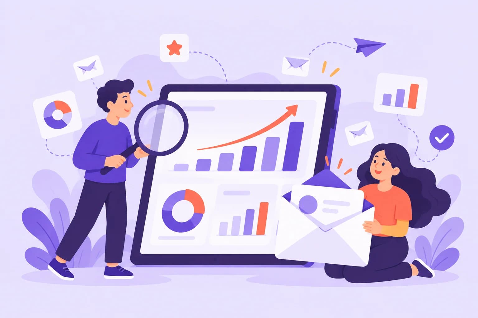Email open and click reports