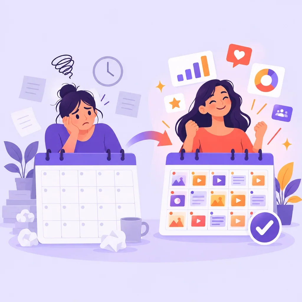 From an empty calendar to scheduled content