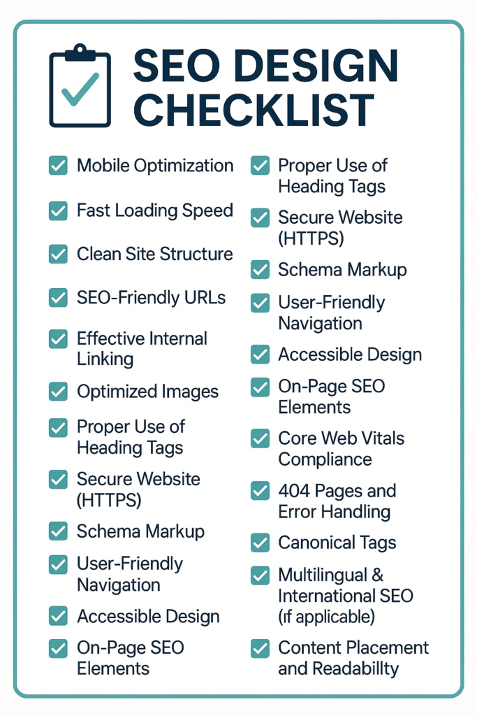 SEO-friendly website design checklist